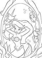dla dziewczynek kolorowanki  Mała Syrenka Ariel księżniczka Disney numer  25